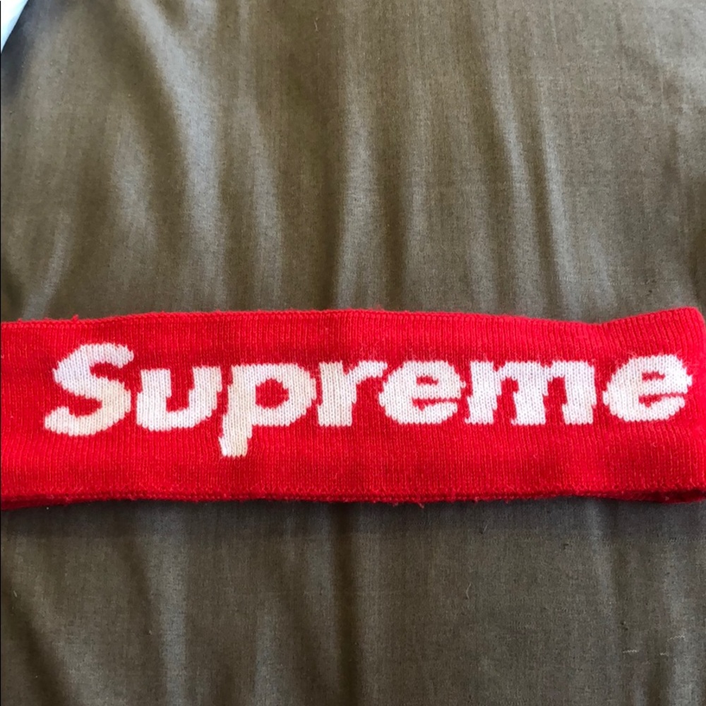 Supreme New Era Big Logo Headband (FW18) Red